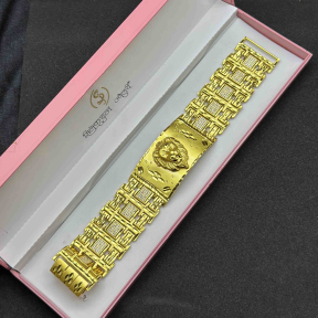 Lion Face Broad Diamond Dom Bracelet For Men