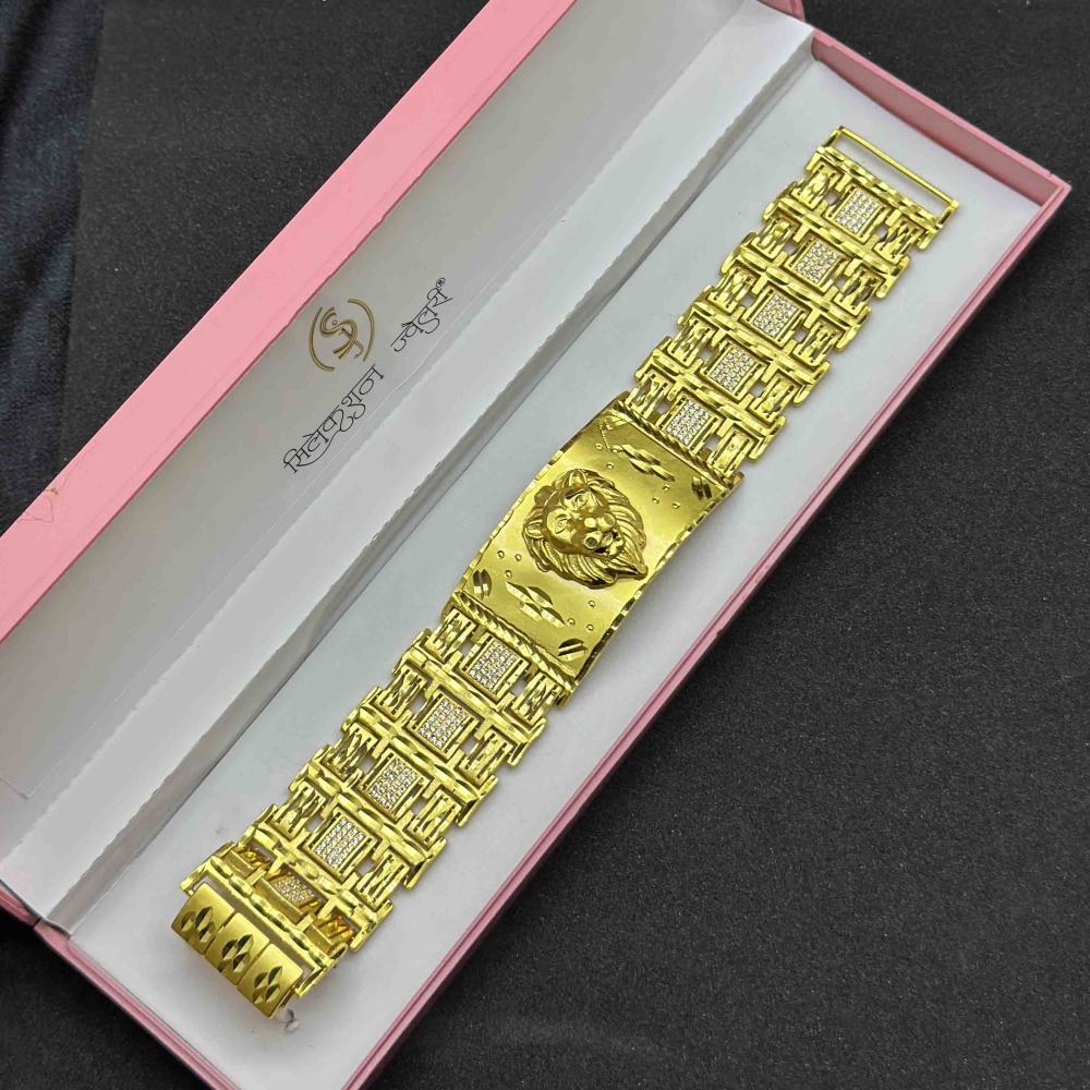 SJBRCG101 Lion Face Broad Diamond Dom Bracelet SJBRCG101 Lion Face Broad Diamond Dom Bracelet