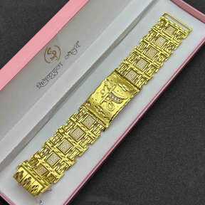SJBRCG103 Maa Broad Diamond Dom Bracelet