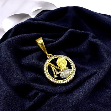 SJPNDG103 Krishna Murali Diamond Round Pendant