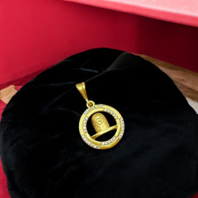 SJPNDG113 Shivling With Diamond Ring Pendant